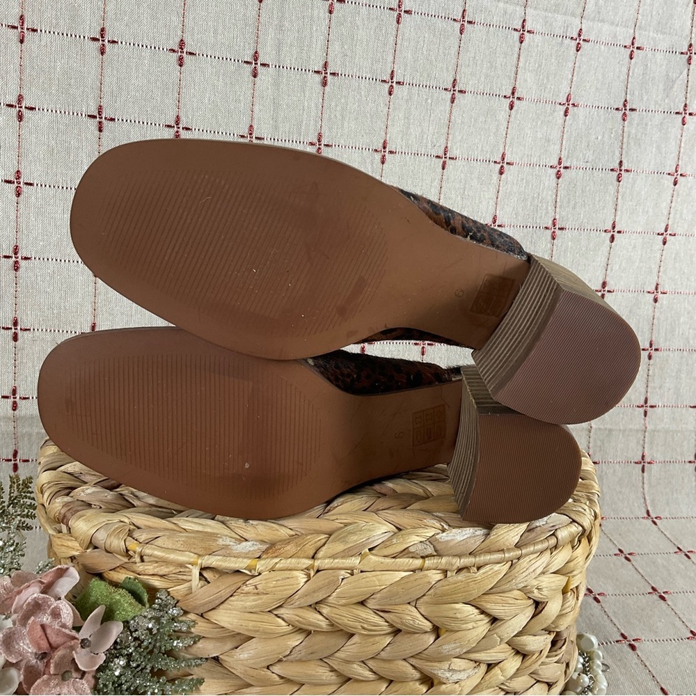 Madewell “The Carey” Mule Real Calf Hair Slip On Mules Sz 6 NWOB Leopard Print - Picture 7 of 8
